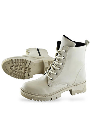 785 Günlük Bağcıklı Fermuarlı Siyah Kadın Bot Ayakkabı Kışlık Kadın Bot