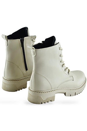 785 Günlük Bağcıklı Fermuarlı Siyah Kadın Bot Ayakkabı Kışlık Kadın Bot