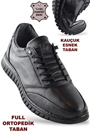 2045 Tam Ortopedik Taban Hakiki Deri Erkek Ayakkabı Günlük Erkek Deri Ayakkabı