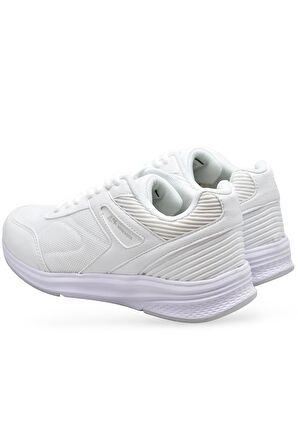 1543 Tam Ortopedik Taban Günlük Unisex Spor Ayakkabı Siyah Beyaz Spor Ayakkabı