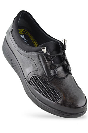 4204 Tam Ortopedik Taban Günlük Hakiki Deri Kadın Ayakkabı Anne Ayakkabısı