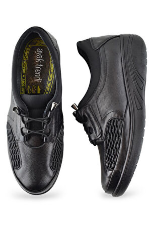 4204 Tam Ortopedik Taban Günlük Hakiki Deri Kadın Ayakkabı Anne Ayakkabısı