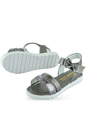 610S Ortopedik Taban Kız Çocuk Sandalet Terlik Düğün Abiye Gündelik Varkan