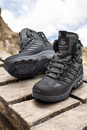 1823 Ortopedik Taban Trekking Outdoor Fermuarlı Erkek Bot İçi Kürklü