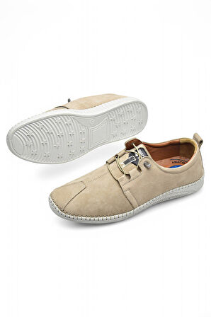 066 Tam Ortopedik Taban Hakiki Deri Nubuk Erkek Ayakkabı Günlük Erkek Ayakkabı Topuk Jelli