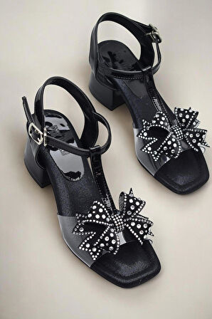 353 Abiye Kız Çocuk Topuklu Ayakkabı Taşlı Açık Kız Çocuk Nişan Abiye Ayakkabısı