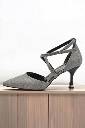 9825 Kadın Topuklu Ayakkabı 8 cm Abiye Düğün Nişan Kına Gecesi Ayakkabısı