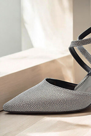 9825 Kadın Topuklu Ayakkabı 8 cm Abiye Düğün Nişan Kına Gecesi Ayakkabısı