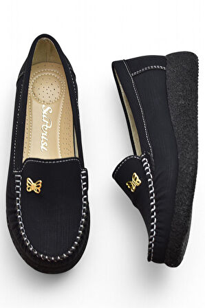 395D Rahat Taban Günlük Kadın Ayakkabı Babet Kadın Ayakkabı Kelebek