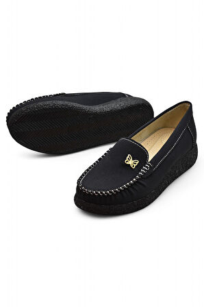 395D Rahat Taban Günlük Kadın Ayakkabı Babet Kadın Ayakkabı Kelebek