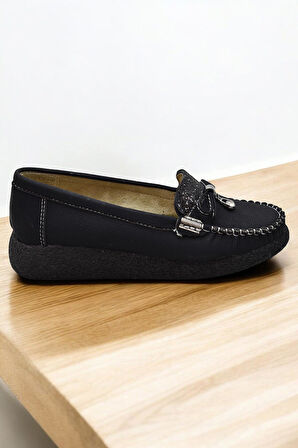 396D Rahat Taban Günlük Kadın Ayakkabı Babet Taşlı Kadın Ayakkabı 