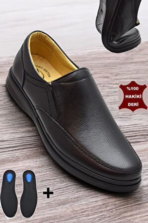 TAB8050 Ortopedik Taban Hakiki Deri Erkek Ayakkabı Mevsimlik Baba Ayakkabısı