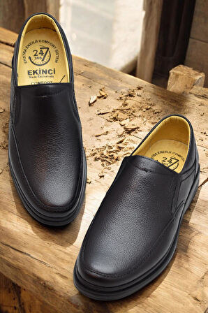 TAB8050 Ortopedik Taban Hakiki Deri Erkek Ayakkabı Mevsimlik Baba Ayakkabısı