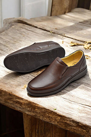 TAB8050 Ortopedik Taban Hakiki Deri Erkek Ayakkabı Mevsimlik Baba Ayakkabısı