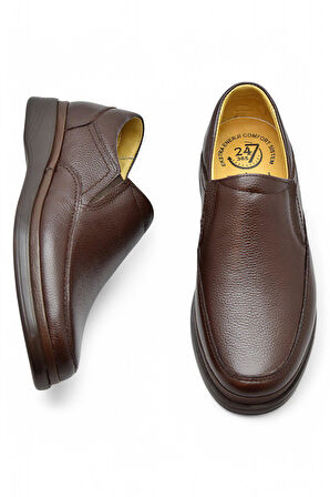 TAB8050 Ortopedik Taban Hakiki Deri Erkek Ayakkabı Mevsimlik Baba Ayakkabısı