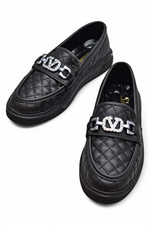 399 Rahat Taban Günlük Kadın Ayakkabı Kadın Laofer Ayakkabı Baklava Desenli