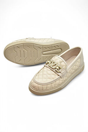 399 Rahat Taban Günlük Kadın Ayakkabı Kadın Laofer Ayakkabı Baklava Desenli