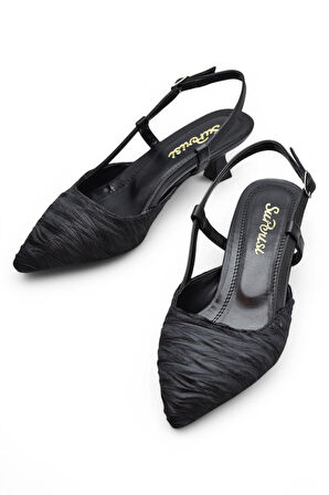 9827 Kadın Topuklu Ayakkabı 4 cm Abiye Düğün Nişan Kına Gecesi Ayakkabısı