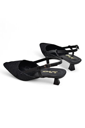 9827 Kadın Topuklu Ayakkabı 4 cm Abiye Düğün Nişan Kına Gecesi Ayakkabısı