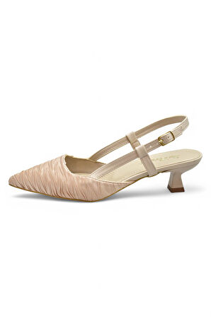 9827 Kadın Topuklu Ayakkabı 4 cm Abiye Düğün Nişan Kına Gecesi Ayakkabısı