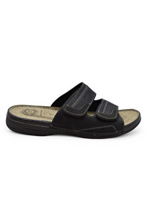 4412 Ortopedik Taban Erkek Terlik Erkek Cırtlı Terlik Sandalet
