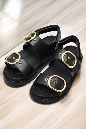 301L Ortopedik Taban Kadın Sandalet Günlük Kalın Taban Kadın Sandalet Terlik