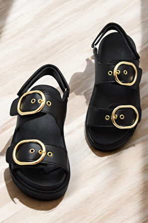 301L Ortopedik Taban Kadın Sandalet Günlük Kalın Taban Kadın Sandalet Terlik