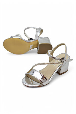 387 Abiye Kız Çocuk Topuklu Ayakkabı Kız Çocuk Nişan Abiye Ayakkabı Açık Çocuk Sandalet