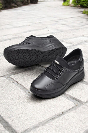 2000 Tam Ortopedik Hafif Dolgu Taban Günlük Hakiki Deri Kadın Ayakkabı Anne Ayakkabısı