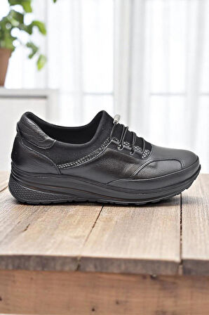 2000 Tam Ortopedik Hafif Dolgu Taban Günlük Hakiki Deri Kadın Ayakkabı Anne Ayakkabısı