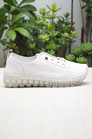 211 Tam Ortopedik Hafif Dolgu Taban Günlük Hakiki Deri Kadın Ayakkabı 