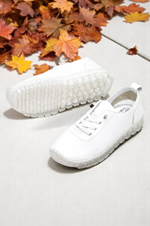 211 Tam Ortopedik Hafif Dolgu Taban Günlük Hakiki Deri Kadın Ayakkabı 