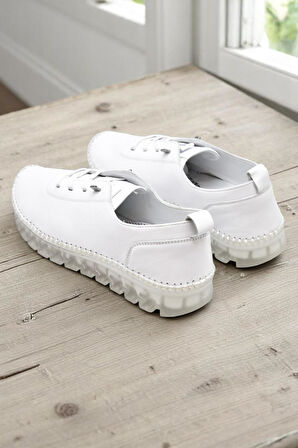 211 Tam Ortopedik Hafif Dolgu Taban Günlük Hakiki Deri Kadın Ayakkabı 