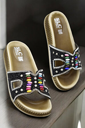 45559 Rahat Taban Taşlı Günlük Kadın Terlik 