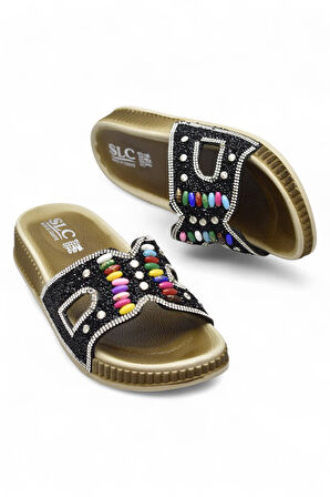 45559 Rahat Taban Taşlı Günlük Kadın Terlik 