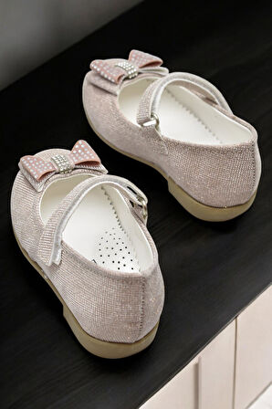 5951 Rahat Taban Tokalı Kız Çocuk Babet Ayakkabı Düğün Abiye Nişan Ev Babeti