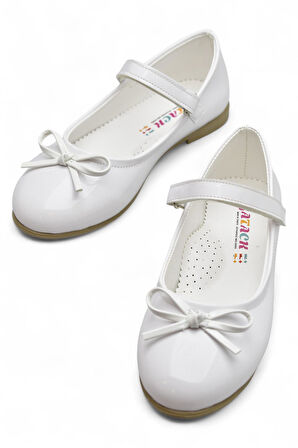 5953 Rahat Taban Tokalı Kız Çocuk Babet Ayakkabı Düğün Abiye Nişan Ayakkabısı