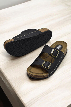 370 Rahat Ortopedik Taban Günlük Kadın Terlik Çift Toka Kadın Terlik 