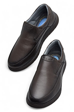 TAB202 Topuk Jelli Ortopedik Taban Hakiki Deri Erkek Ayakkabı Poli Hafif Taban