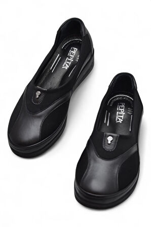 7507 Hafif Dolgu Tam Ortopedik Taban Hakiki Deri Kadın Ayakkabı Anne Ayakkabısı