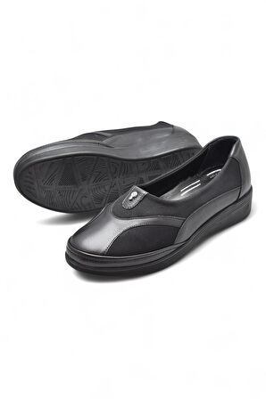 7507 Hafif Dolgu Tam Ortopedik Taban Hakiki Deri Kadın Ayakkabı Anne Ayakkabısı