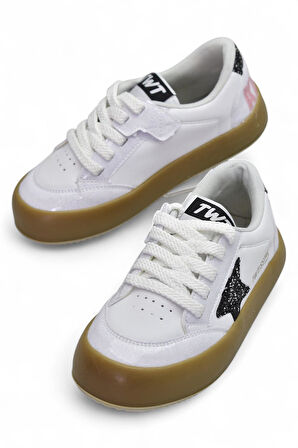 1057 Rahat Taban Çocuk Spor Ayakkabı Unisex Spor Ayakkabı Bağcıklı Ve Cırtlı 