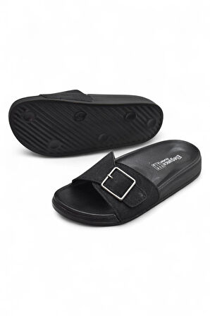 381 Rahat Ortopedik Taban Günlük Kadın Terlik Çift Toka Kadın Terlik Sim Detaylı