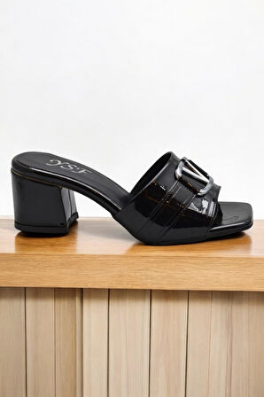 200V Düz Model 5cm Kadın Topuklu Terlik Ayakkabı Düğün Nişan Abiye