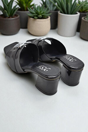 200V Düz Model 5cm Kadın Topuklu Terlik Ayakkabı Düğün Nişan Abiye