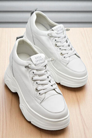 Full Ortopedik Taban Günlük Kadın Spor Ayakkabı Kalın Taban İçten Dolgu Taban  Guja 25K314