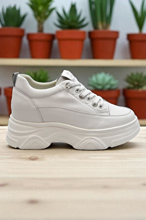 Full Ortopedik Taban Günlük Kadın Spor Ayakkabı Kalın Taban İçten Dolgu Taban  Guja 25K314