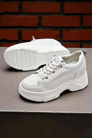 Full Ortopedik Taban Günlük Kadın Spor Ayakkabı Kalın Taban İçten Dolgu Taban  Guja 25K314