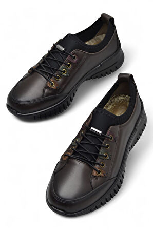 1988-1 Tam Ortopedik %100 Hakiki Deri Günlük Ayakkabı Kadın Ayakkabı Kaymaz Taban