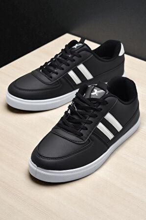 038 Rahat Taban Günlük Unisex Siyah Erkek Spor Ayakkabı 